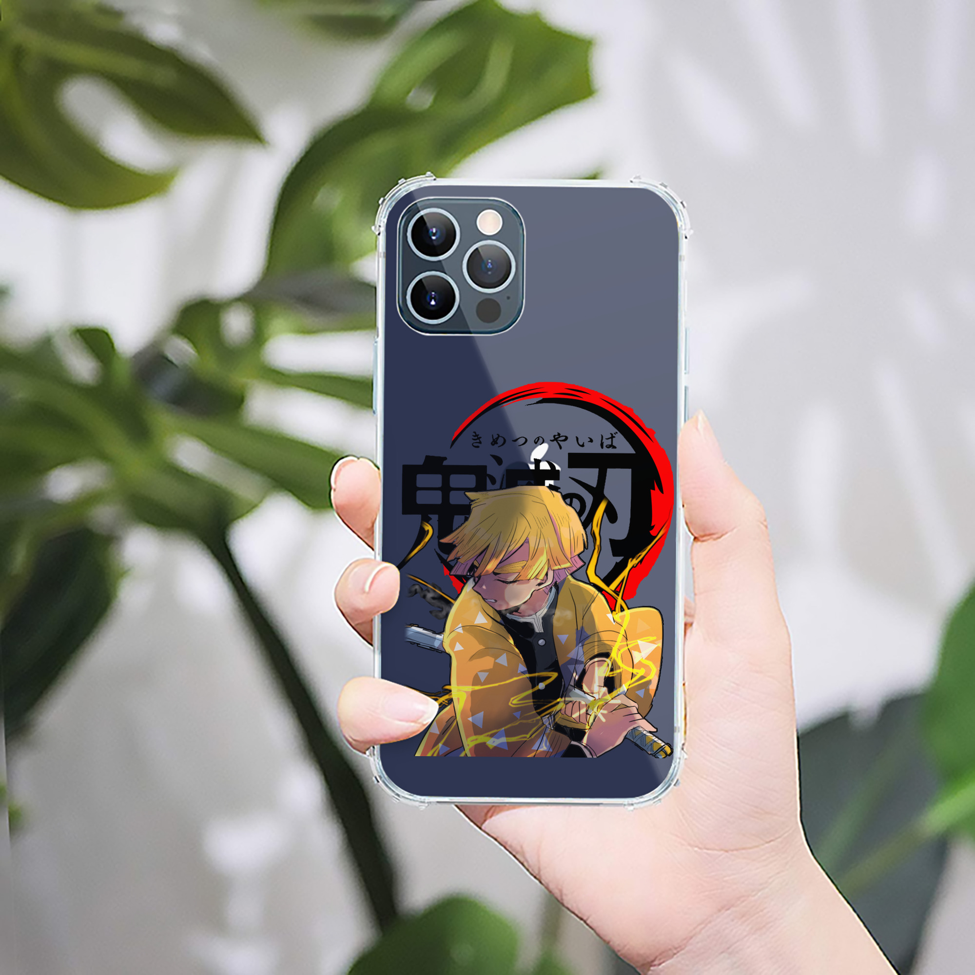 （画像用） 鬼滅の刃（きめつのやいば）我妻 善逸／あがつま ぜんいつ Agatsuma Zenitsu 【iPhone 12シリーズ対応】透明スマホケース（クリアソフトケース）